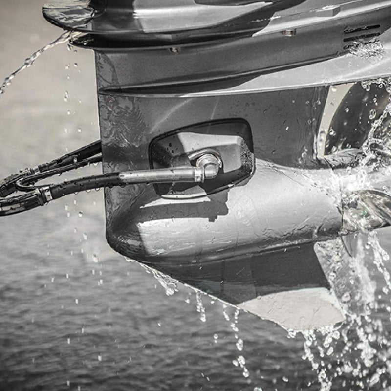 Five Oceans Outboard Motor Muffs, Dual Feed Muff Boat Motor Flusher, Black PVC Marine Grade Rectangular Muffs, Coated Steel Bracket, Includes Garden Hose Connector and Quick Connect Adapter - FO4241 - Image 3